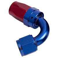 Aeroflow 100 Series Taper Hose End -06AN Female to -06AN Hose 120-Degree Blue AF104-06