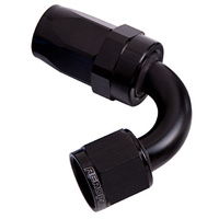 Aeroflow 100 Series Taper Hose End -08AN Female to -08AN Hose 120-Degree Black AF104-08BLK