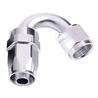 Aeroflow 100 Series Taper Hose End -06AN Female to -06AN Hose 150-Degree Silver AF105-06S