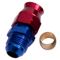 Aeroflow 1/2'' HARD LINE TO -8AN MALE ADAPTER BLUE w/ OLIVE