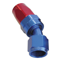 Aeroflow 100 Series Taper Hose End -04AN Female to -04AN Hose 30-Degree Blue/Red AF117-04