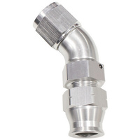 Aeroflow 1/2'' TUBE 45 DEG FEMALE -8AN SILVER SWIVEL NUT WITH OLIVE