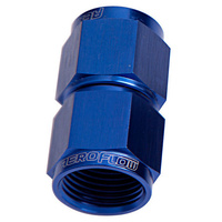 Aeroflow STRAIGHT FEMALE FLARE -6AN BLUE SWIVEL COUPLER