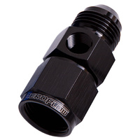 Aeroflow Adapter -03AN Female to -03AN Male Straight 1/8" NPT Port Black AF140-03BLK