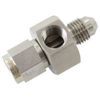 Aeroflow AN Adapter -04AN Female to -04AN Male Straight 1/8" NPT Port Stainless AF140-04-SS