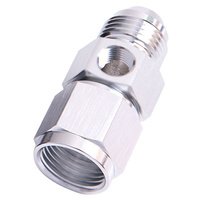 Aeroflow AN Adapter -04AN Female to -04AN Male Straight 1/8" NPT Port Silver AF140-04S