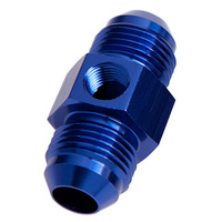 Aeroflow STRAIGHT MALE - MALE -6AN BLUE WITH 1/8'' NPT PORT