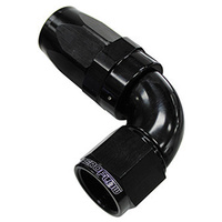 Aeroflow 150 Series Taper Full Flow Hose End -04AN Female to -04AN Hose 90-Degree Black AF153-04BLK