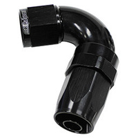 Aeroflow 150 Series Taper Full Flow Hose End -16AN Female to -16AN Hose 120-Degree Black AF154-16BLK