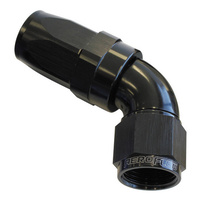 Aeroflow 150 Series Taper Full Flow Hose End -04AN Female to -04AN Hose 60-Degree Black AF198-04BLK