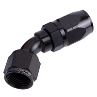 Aeroflow 500 Series Cutter Hose End -10AN Female to -10AN Hose 45-Degree Black AF502-10BLK