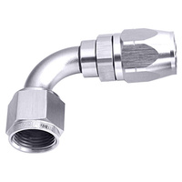 Aeroflow 500 Series Cutter Hose End -10AN Female to -10AN Hose 90-Degree Silver AF503-10S