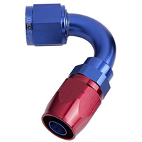 Aeroflow 500 Series Cutter Hose End -04AN Female to -04AN Hose 120-Degree Blue/Red AF504-04