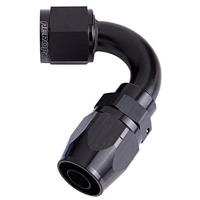 Aeroflow 500 Series Cutter Hose End -04AN Female to -04AN Hose 120-Degree Black AF504-04BLK