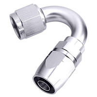 Aeroflow 500 Series Cutter Hose End -16AN Female to -16AN Hose 150-Degree Silver AF505-16S