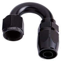 Aeroflow 500 Series Cutter Hose End -12AN Female to -12AN Hose 180-Degree Black AF506-12BLK