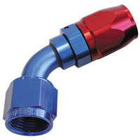 Aeroflow 500 Series Cutter Hose End -04AN Female to -04AN Hose 60-Degree Blue/Red AF508-04