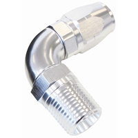 Aeroflow 550 Series Full Flow Hose End 3/4" NPT Male to -12AN Hose 90-Degree Silver AF529-12-12S