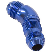 Aeroflow 45 DEG BULKHEAD -8AN FULL FLOWBLUE NO RETRICTIO NUT SEPERATE