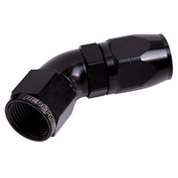 Aeroflow 550 Series Cutter Full Flow Hose End -04AN Female to -04AN Hose 45-Degree Black AF552-04BLK