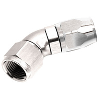 Aeroflow 550 Series Cutter Stepped Hose End -10AN Female to -12AN Hose 45-Degree Silver AF552-12-10S