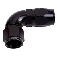 Aeroflow 550 Series Cutter Hose End -08AN Female to -08AN Hose 90-Degree Black 25-Pack AF553-08BLK-25