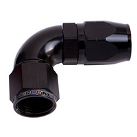 Aeroflow 550 Series Cutter Stepped Hose End -12AN Female to -16AN Hose 90-Degree Black AF553-12-16BLK