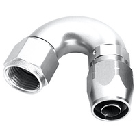 Aeroflow 550 Series Cutter Full Flow Hose End -08AN Female to -08AN Hose 150-Degree Silver AF555-08S