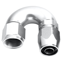 Aeroflow 550 Series Cutter Stepped Hose End -10AN Female to -12AN Hose 180-Degree Silver AF556-12-10S