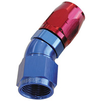 Aeroflow 550 Series Cutter Full Flow Hose End -04AN Female to -04AN Hose 30-Degree Blue/Red AF557-04