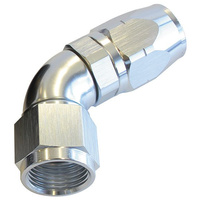 Aeroflow 550 Series Cutter Full Flow Hose End -06AN Female to -06AN Hose 60-Degree Silver AF558-06S