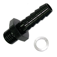 Aeroflow METRIC M14 X 1.5 TO 3/8'' BARB BLACK USE WITH 49-1015 PUMP