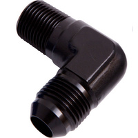 Aeroflow MALE 90 DEG 1/2'' NPT TO -6AN BLACK MALE NPT TO AN 90 DEG