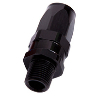 Aeroflow 100/450 Series Taper Adapter 1/8" NPT Male to -06AN Hose Straight Black AF830-06-02BLK