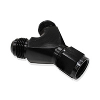 Aeroflow Y PIECE -10 SWIVEL NUT 2X -8ANBLACK