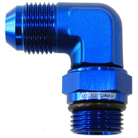 Aeroflow MALE -8 ORB 90 TO -8AN MALE BLUE FULL SWIVEL