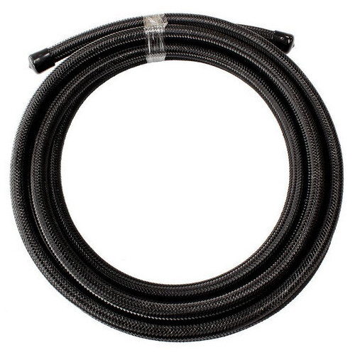 Aeroflow 100 Series -08AN Stainless Braided Hose Black AF100-08BLK