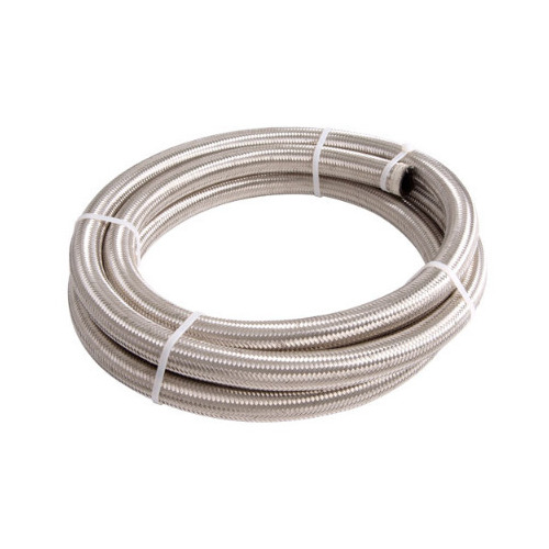 Aeroflow 100 Series -09AN Stainless Braided Hose Silver AF100-09