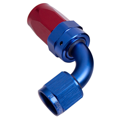 Aeroflow 100 Series Taper Hose End -06AN Female to -06AN Hose 90-Degree Blue AF103-06