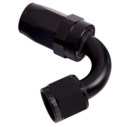 Aeroflow 100 Series Taper Hose End -04AN Female to -04AN Hose 120-Degree Black AF104-04BLK