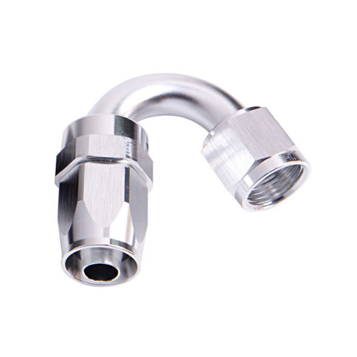 Aeroflow 100 Series Taper Hose End -06AN Female to -06AN Hose 150-Degree Silver AF105-06S