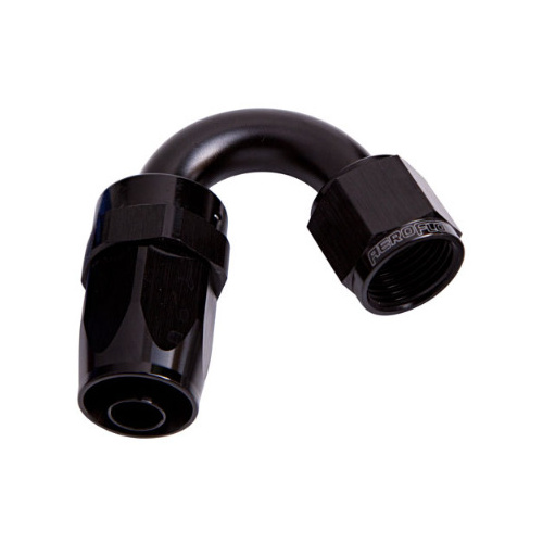 Aeroflow 100 Series Taper Hose End -16AN Female to -16AN Hose 150-Degree Black AF105-16BLK