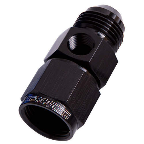 Aeroflow Adapter -06AN Female to -06AN Male Straight 1/8" NPT Port Black AF140-06BLK