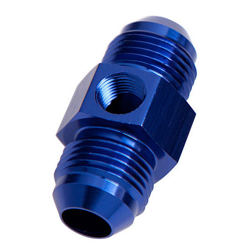 Aeroflow STRAIGHT MALE - MALE -6AN BLUE WITH 1/8'' NPT PORT