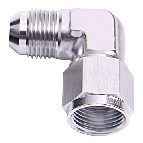 Aeroflow 90 DEG FEMALE - MALE -6AN SILVER SWIVEL NUT