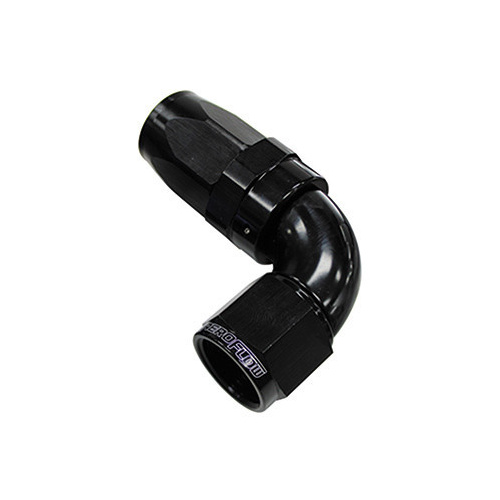 Aeroflow 150 Series Taper Full Flow Hose End -04AN Female to -04AN Hose 90-Degree Black AF153-04BLK