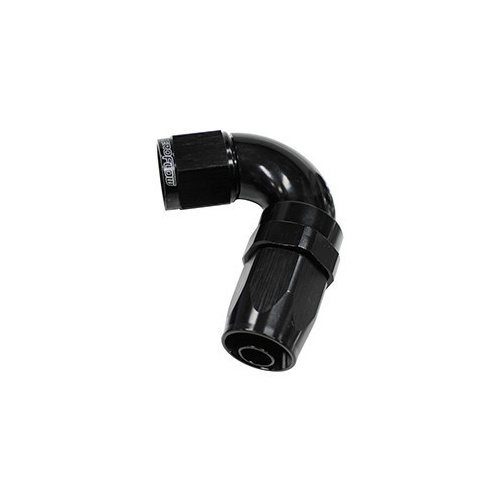 Aeroflow 150 Series Taper Full Flow Hose End -16AN Female to -16AN Hose 120-Degree Black AF154-16BLK