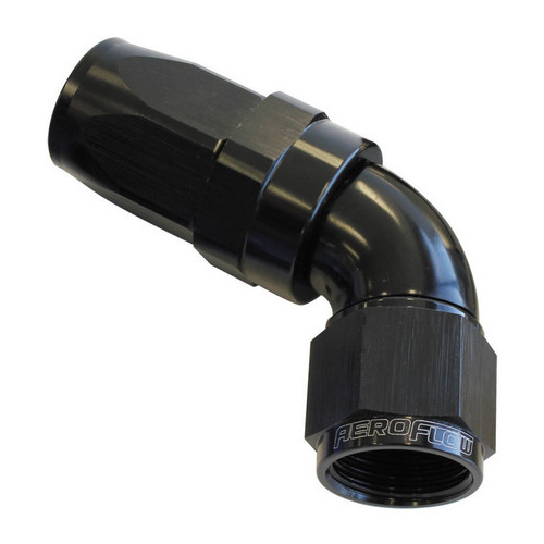 Aeroflow 150 Series Taper Full Flow Hose End -06AN Female to -06AN Hose 60-Degree Black AF198-06BLK