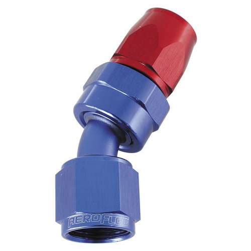 Aeroflow ALLOY 30 DEG HOSE END -6AN BLUE SWIVEL NUT SUIT TEFLON