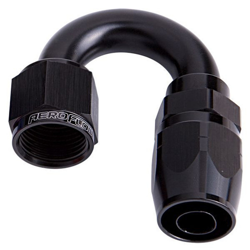 Aeroflow 500 Series Cutter Hose End -06AN Female to -06AN Hose 180-Degree Black AF506-06BLK